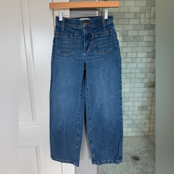 Madewell Petite Perfect Vintage Wide Leg Jeans Patch Pocket Edition - Picture 1 of 3